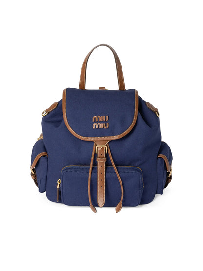 Miu Miu Canvas and Leather Backpack