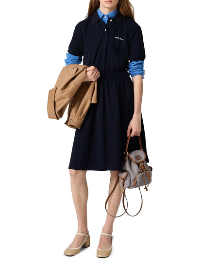 Miu Miu Canvas and Leather Backpack