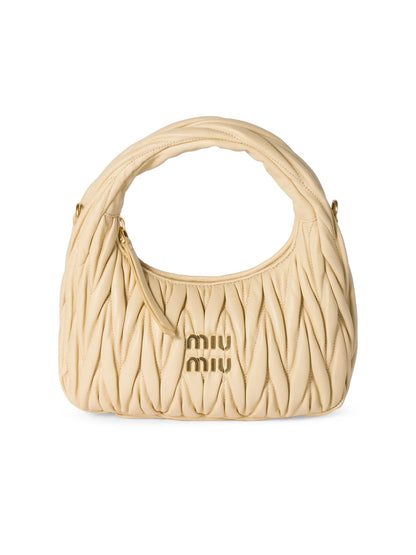 Miu Miu Wander Matelassé Nappa Leather Hobo Bag