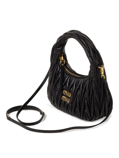 Miu Miu Wander Matelassé Nappa Leather Hobo Bag
