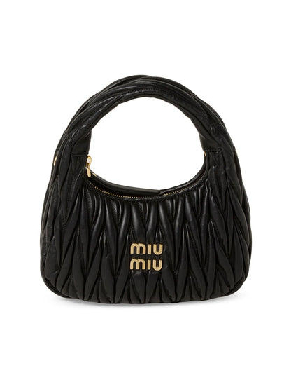 Miu Miu Wander Matelassé Nappa Leather Hobo Bag