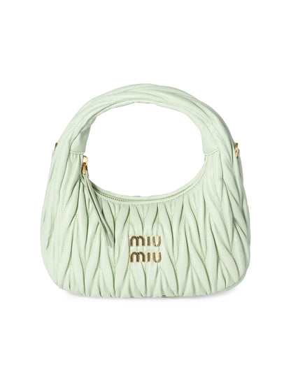 Miu Miu Wander Matelassé Nappa Leather Hobo Bag
