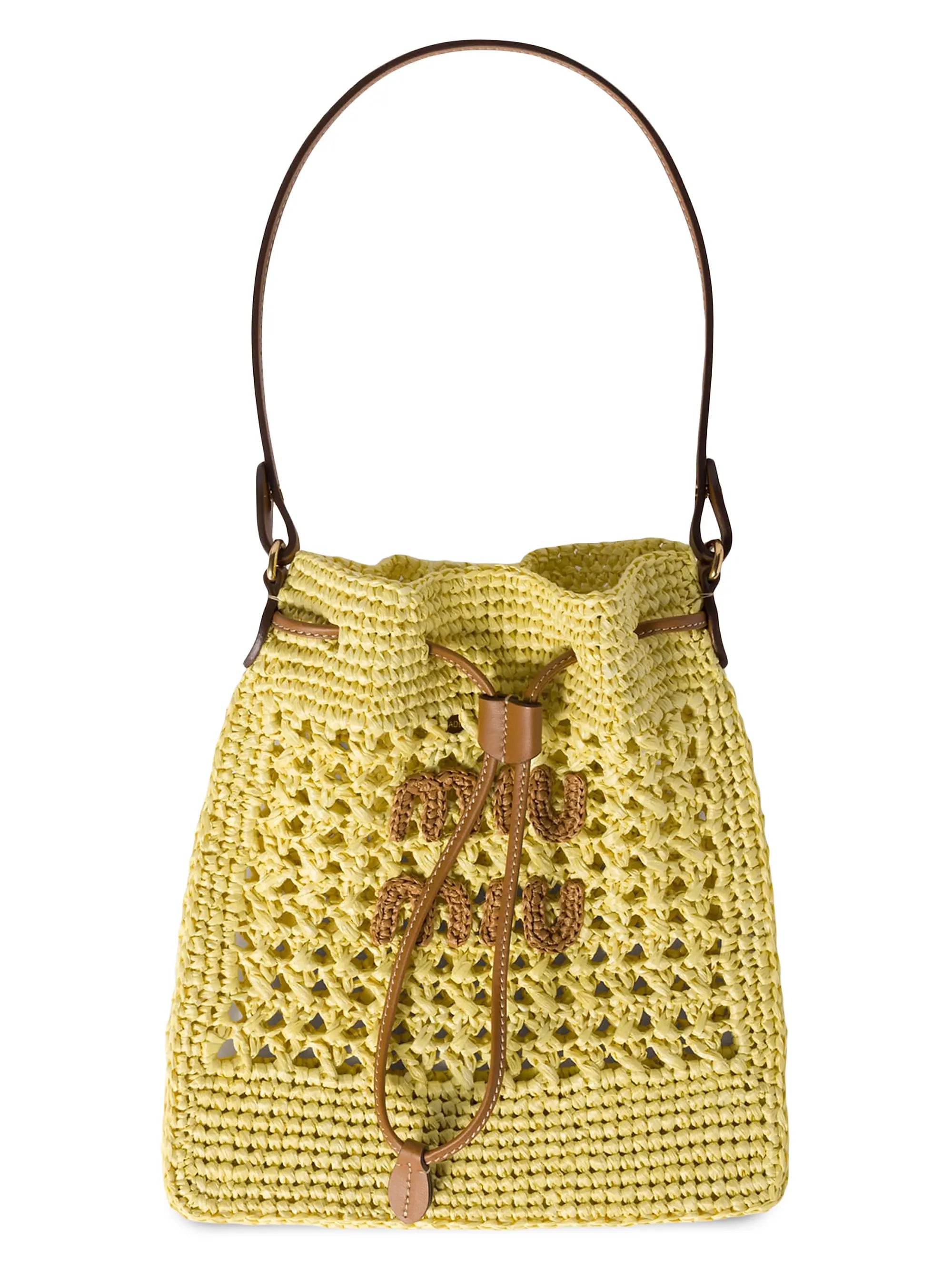 Miu Miu Woven Fabric Top Handle Bag