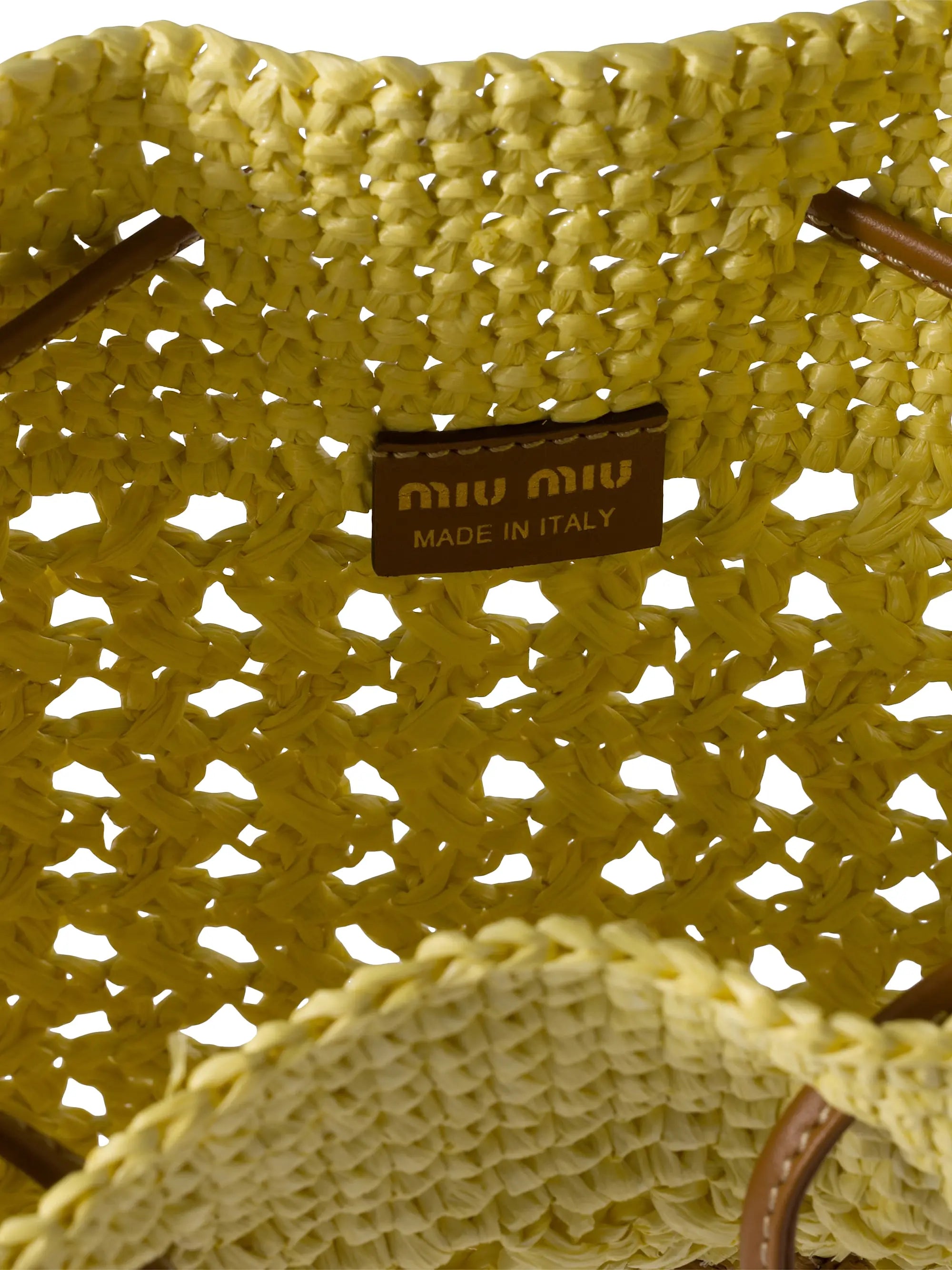 Miu Miu Woven Fabric Top Handle Bag