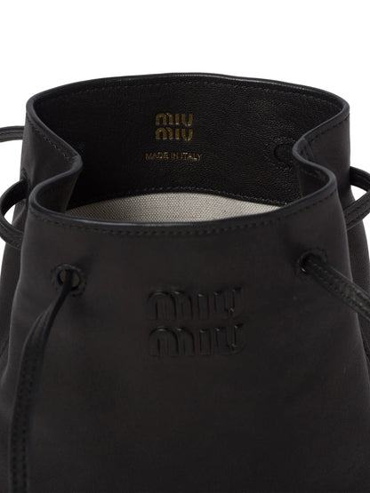Miu Miu Nappa Leather Mini Bucket Bag