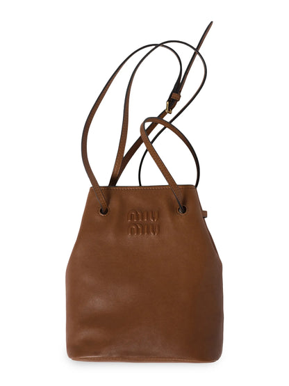 Miu Miu Nappa Leather Mini Bucket Bag