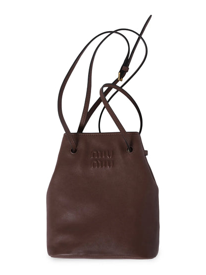 Miu Miu Nappa Leather Mini Bucket Bag