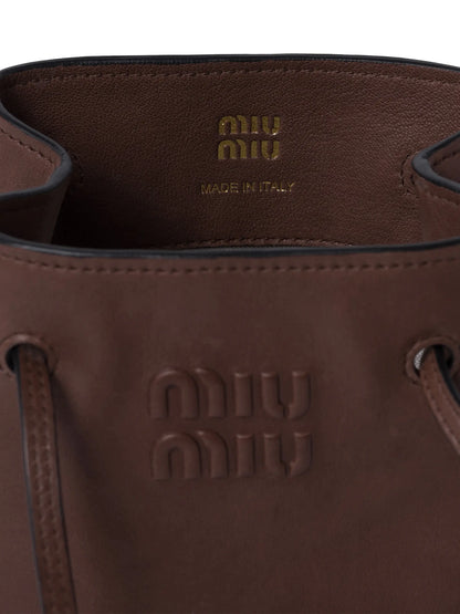 Miu Miu Nappa Leather Mini Bucket Bag