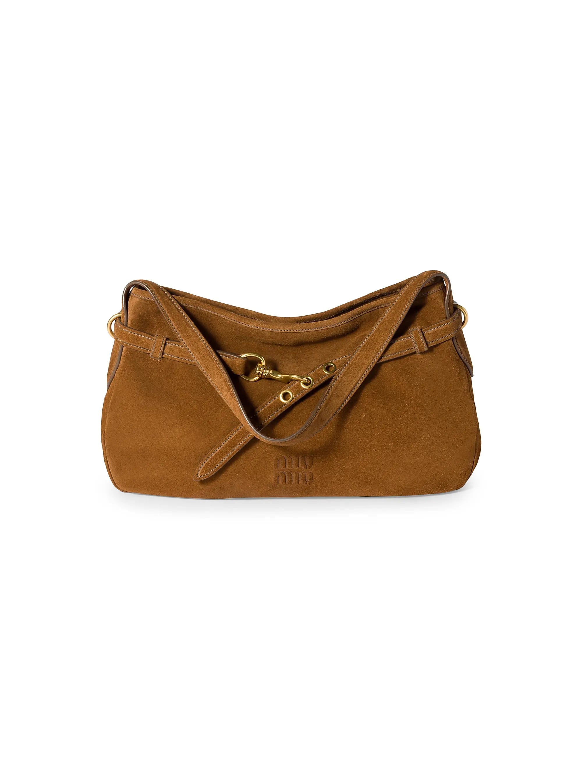 Miu Miu Aventure Suede Shoulder Bag