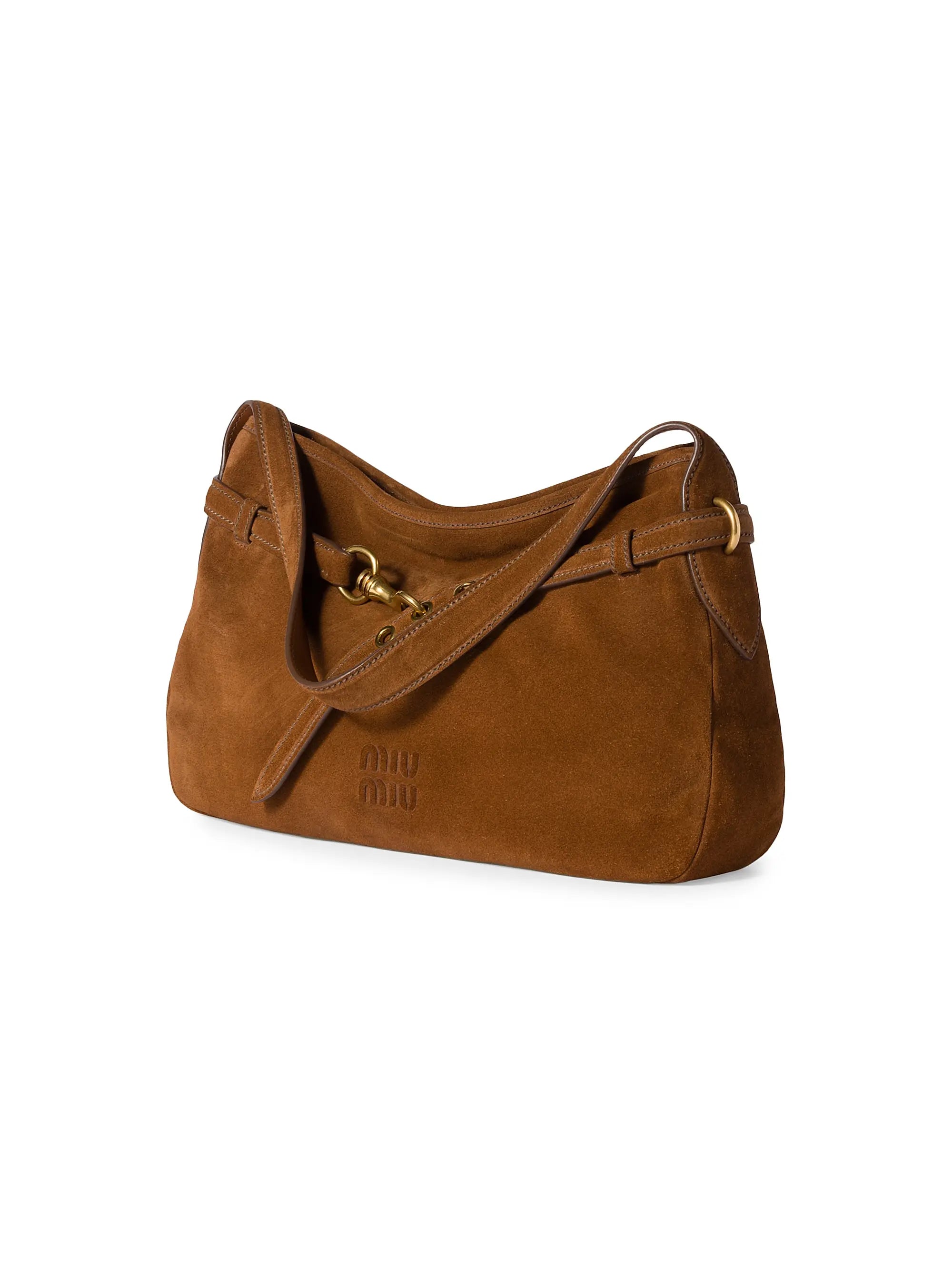 Miu Miu Aventure Suede Shoulder Bag