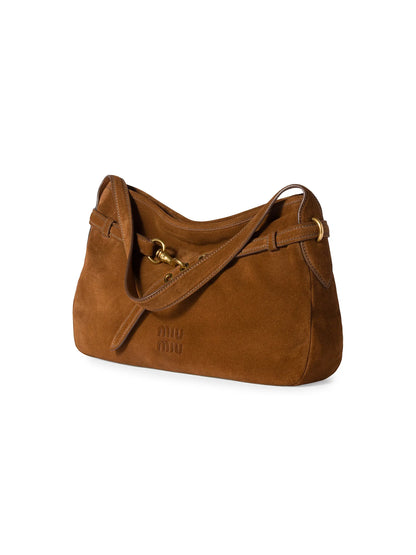 Miu Miu Aventure Suede Shoulder Bag