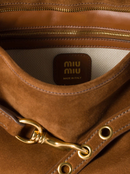 Miu Miu Aventure Suede Shoulder Bag