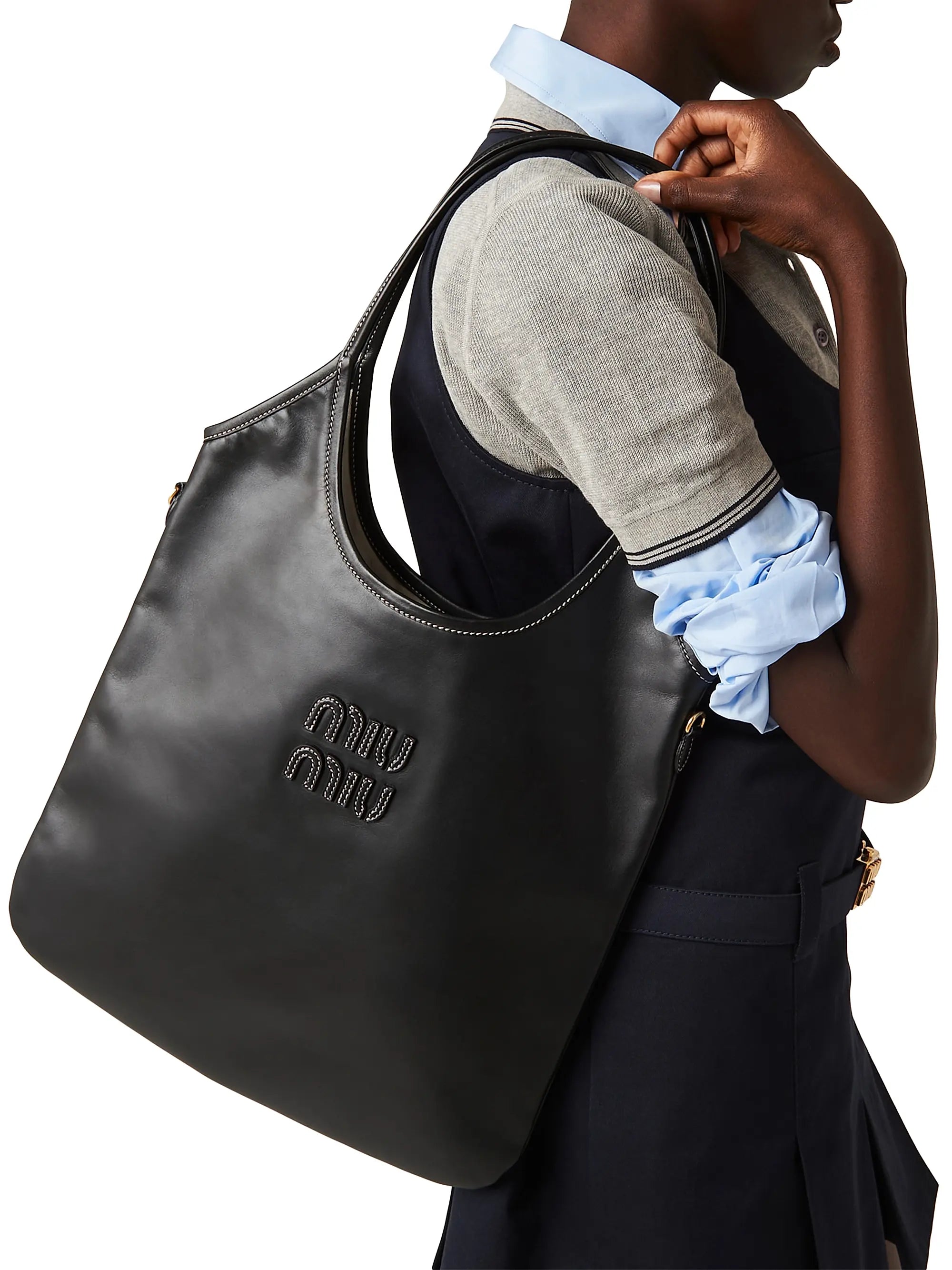 Miu Miu Ivy Leather Shoulder Bag