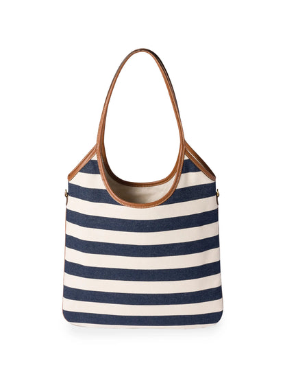 Miu Miu Ivy Canvas and Leather Tote Bag