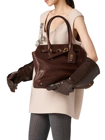 Miu Miu Aventure Nappa Leather Shoulder Bag