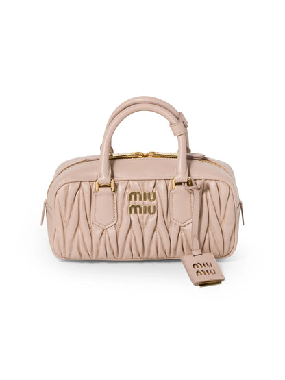 Miu Miu Arcadie Matelassé Nappa Leather Top Handle Bag