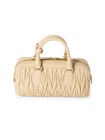 Miu Miu Arcadie Matelassé Nappa Leather Top Handle Bag