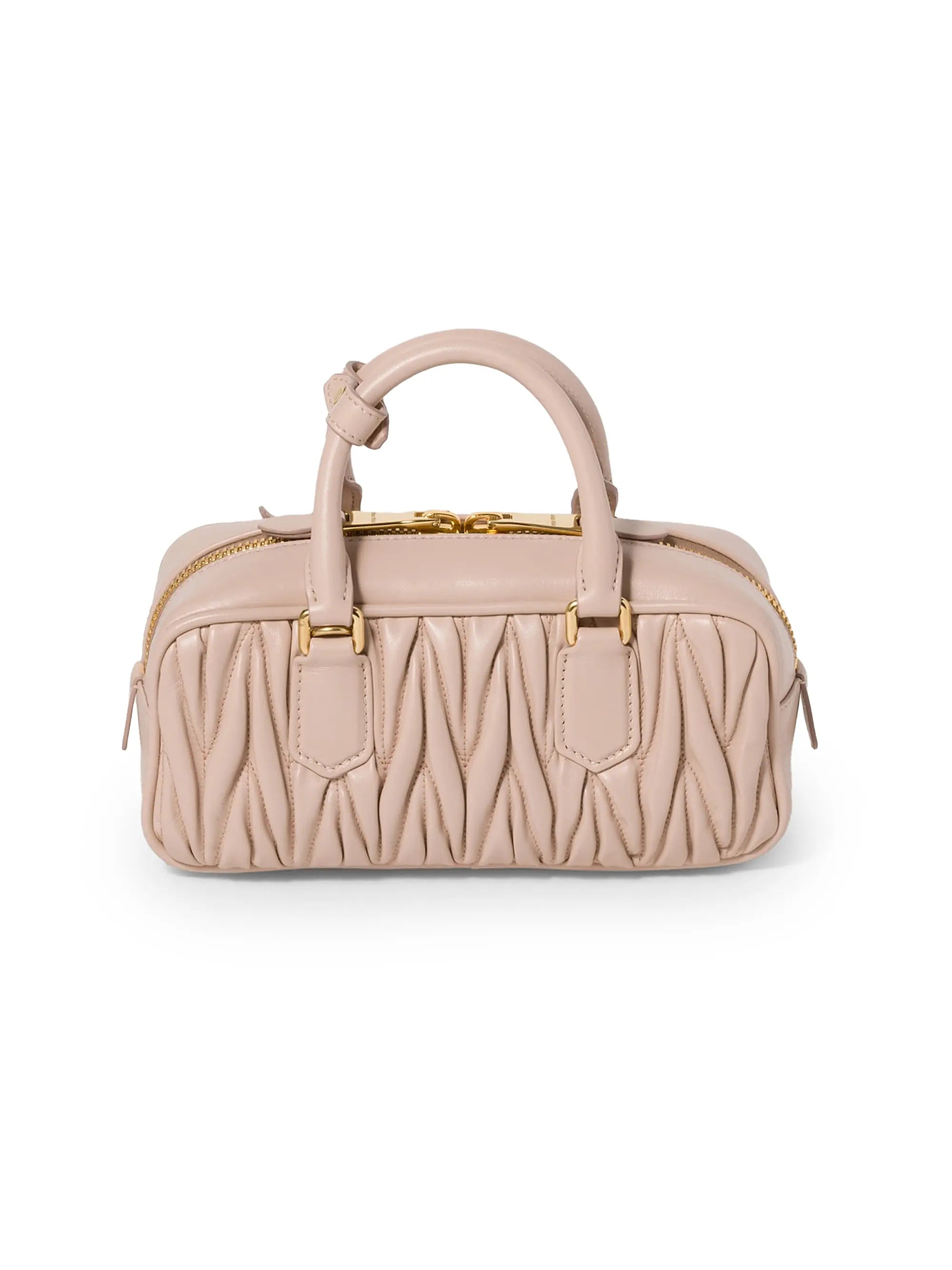 Miu Miu Arcadie Matelassé Nappa Leather Top Handle Bag