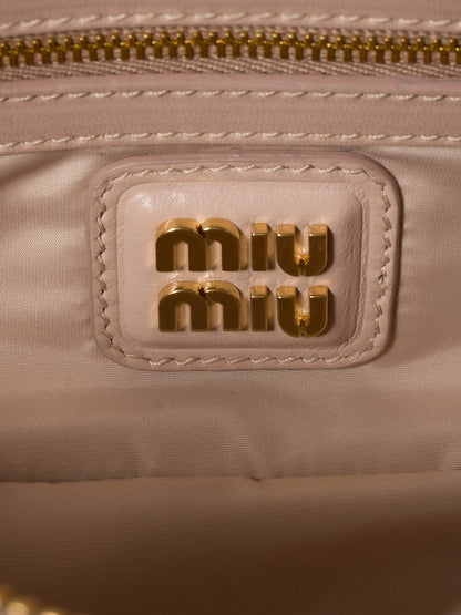 Miu Miu Arcadie Matelassé Nappa Leather Top Handle Bag