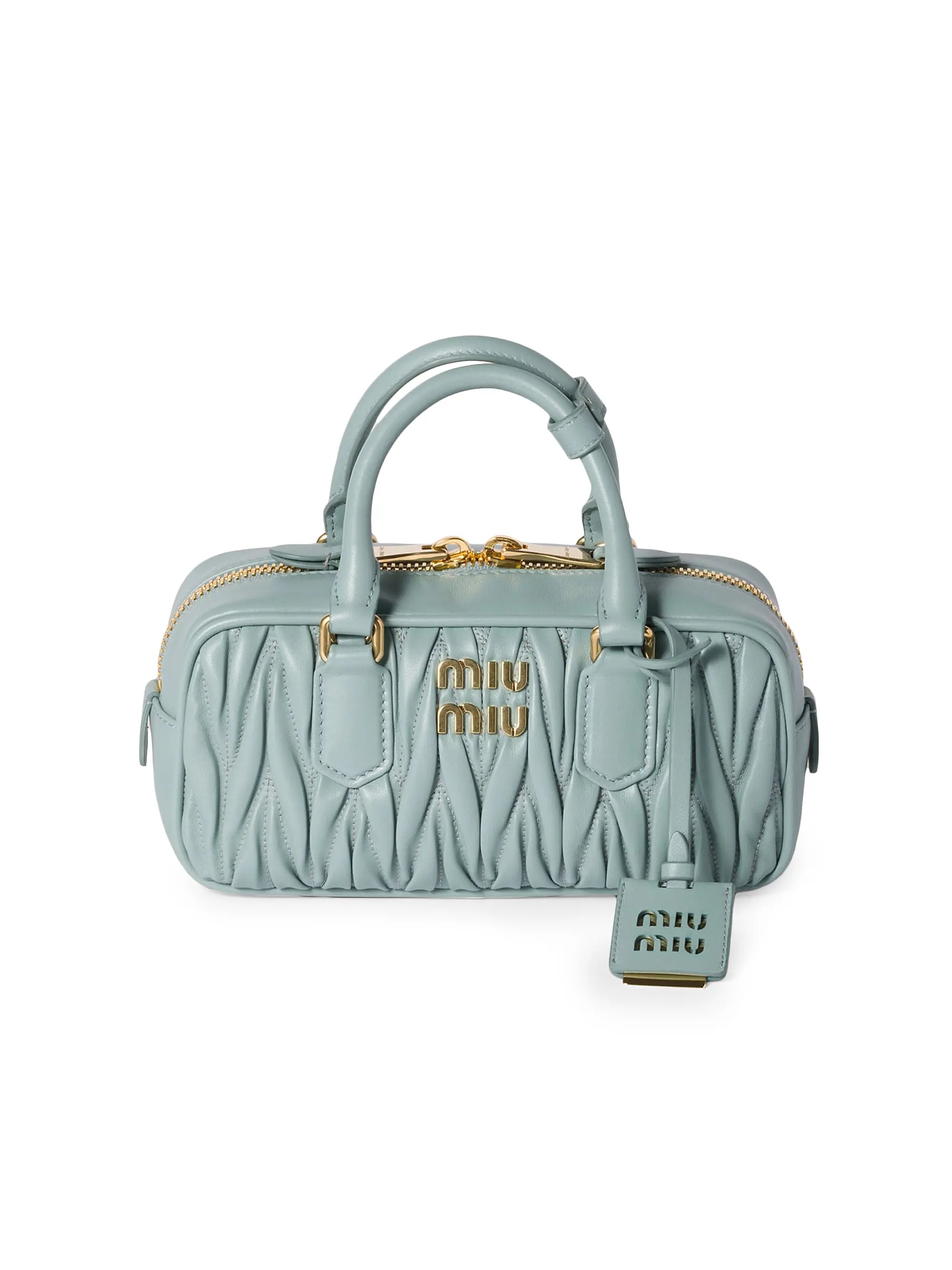 Miu Miu Arcadie Matelassé Nappa Leather Top Handle Bag