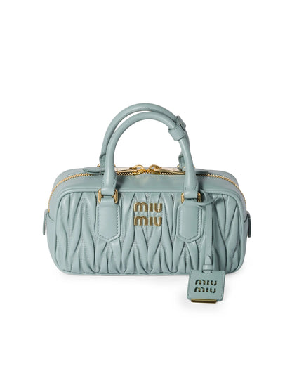 Miu Miu Arcadie Matelassé Nappa Leather Top Handle Bag