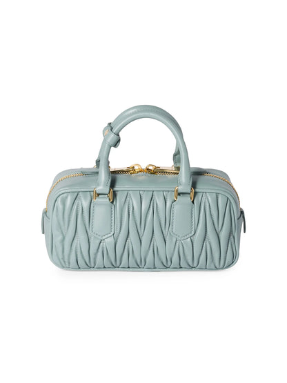 Miu Miu Arcadie Matelassé Nappa Leather Top Handle Bag