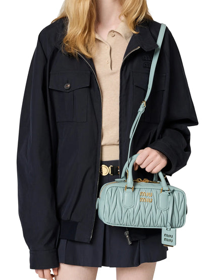 Miu Miu Arcadie Matelassé Nappa Leather Top Handle Bag