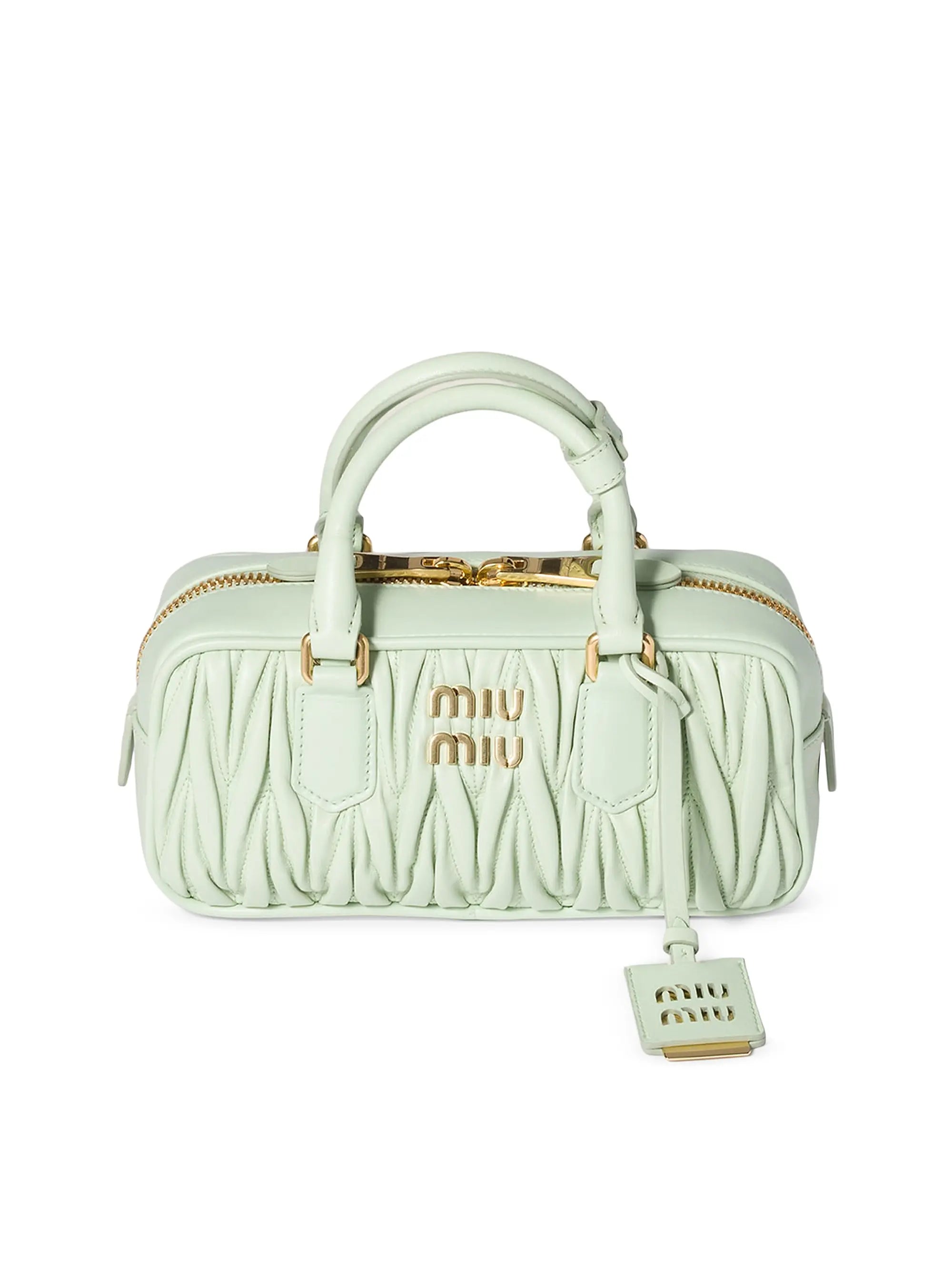 Miu Miu Arcadie Matelassé Nappa Leather Top Handle Bag