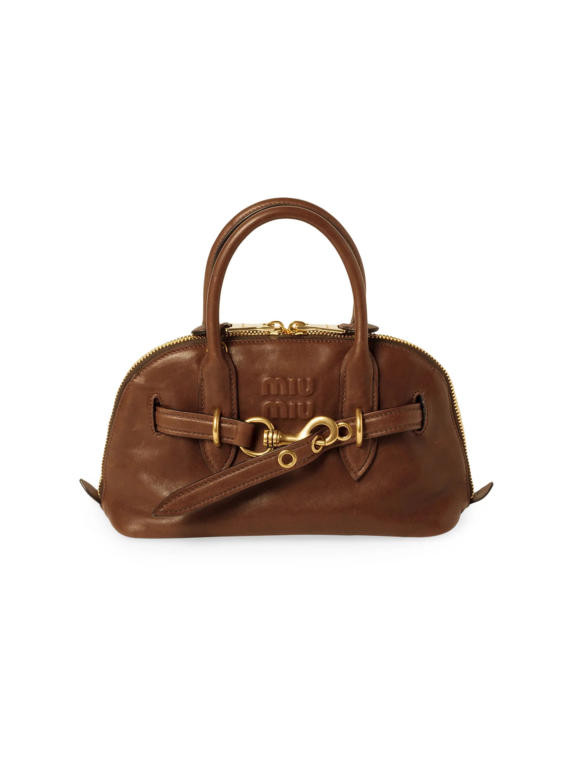 Miu Miu Aventure Nappa Leather Top-Handle Bag