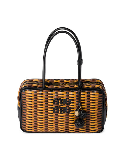 Miu Miu Beau Leather Top Handle Bag