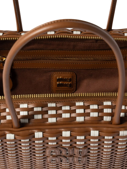 Miu Miu Beau Leather Top Handle Bag