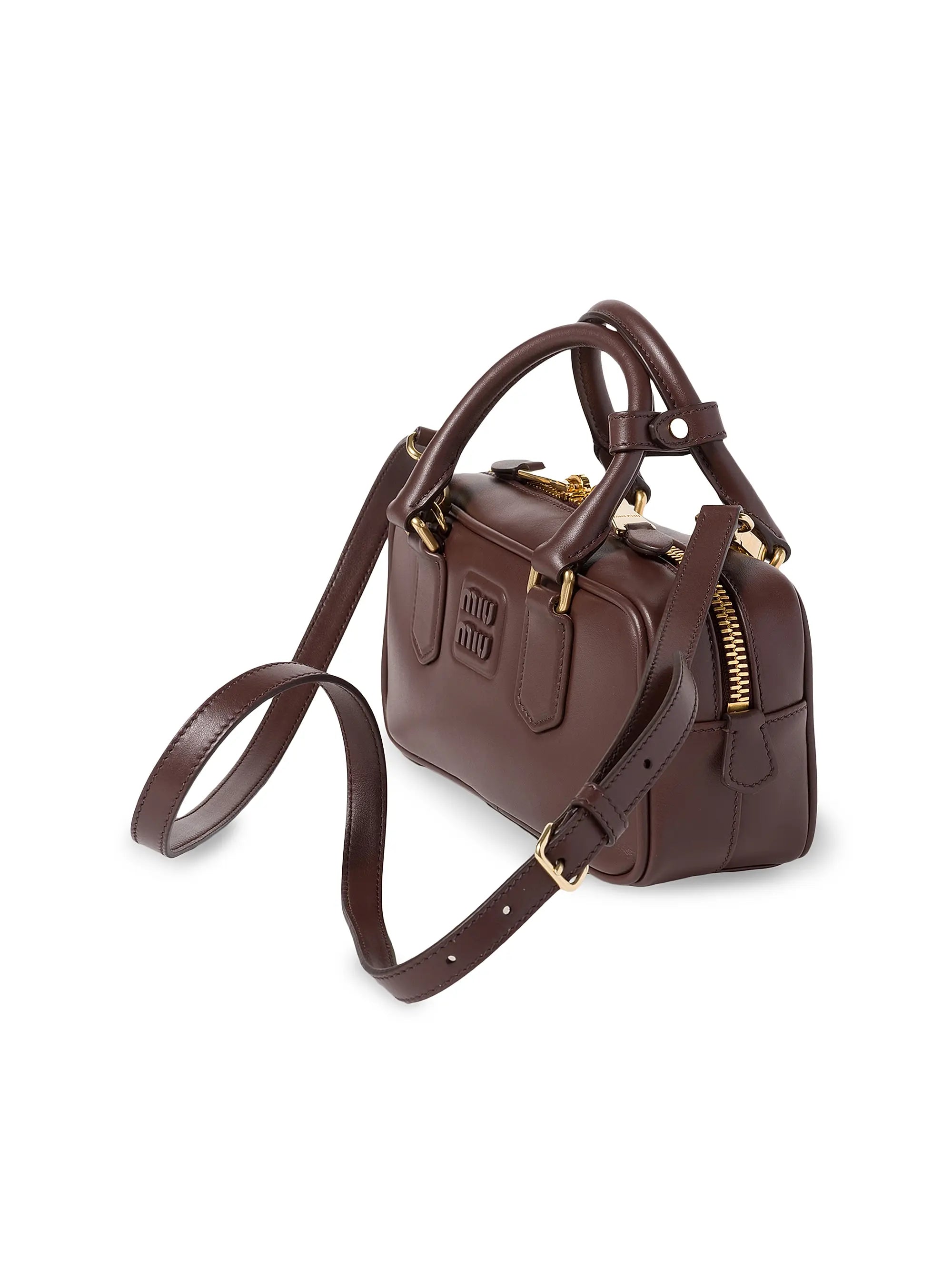 Miu Miu Arcadie Leather Top Handle Bag