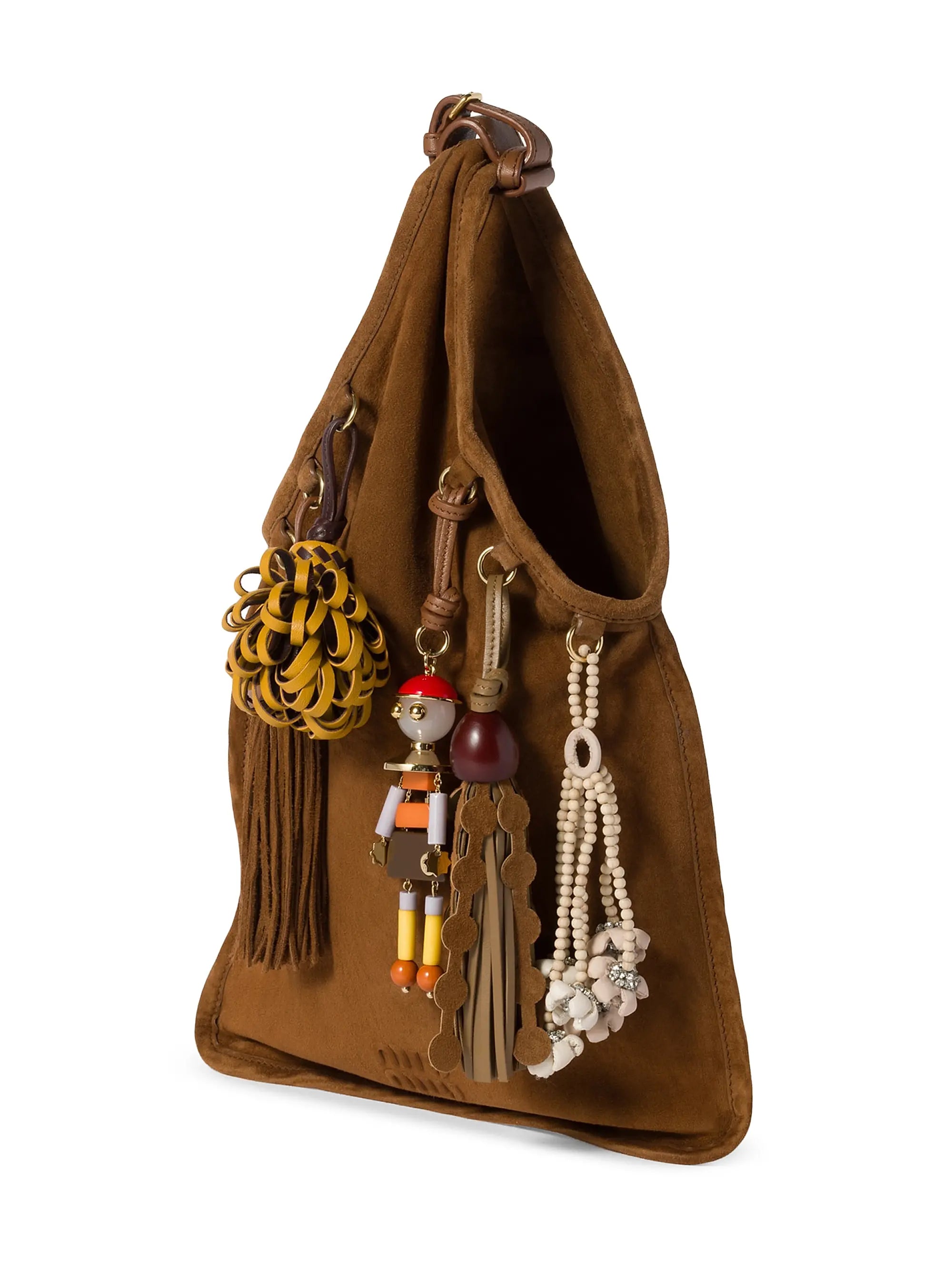 Miu Miu Suede Top Handle Bag with Trick