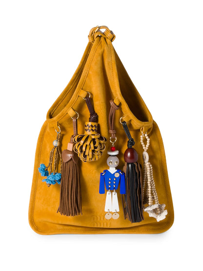 Miu Miu Suede Top Handle Bag with Trick