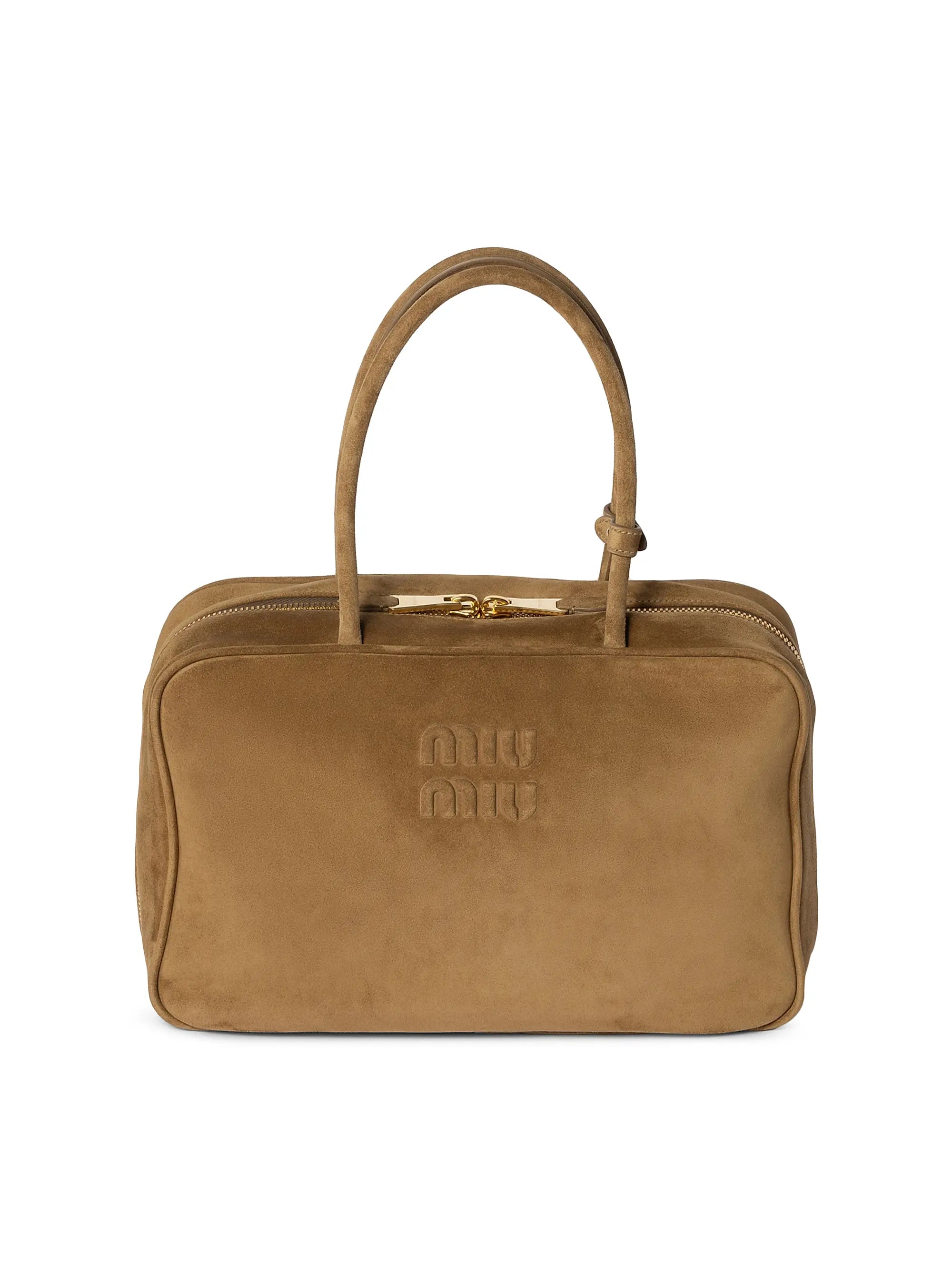 Miu Miu Suede Beau Top Handle Bag