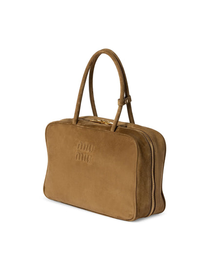 Miu Miu Suede Beau Top Handle Bag