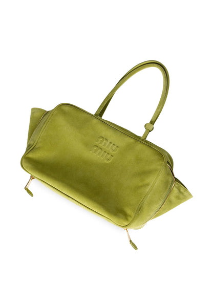 Miu Miu Suede Beau Top Handle Bag