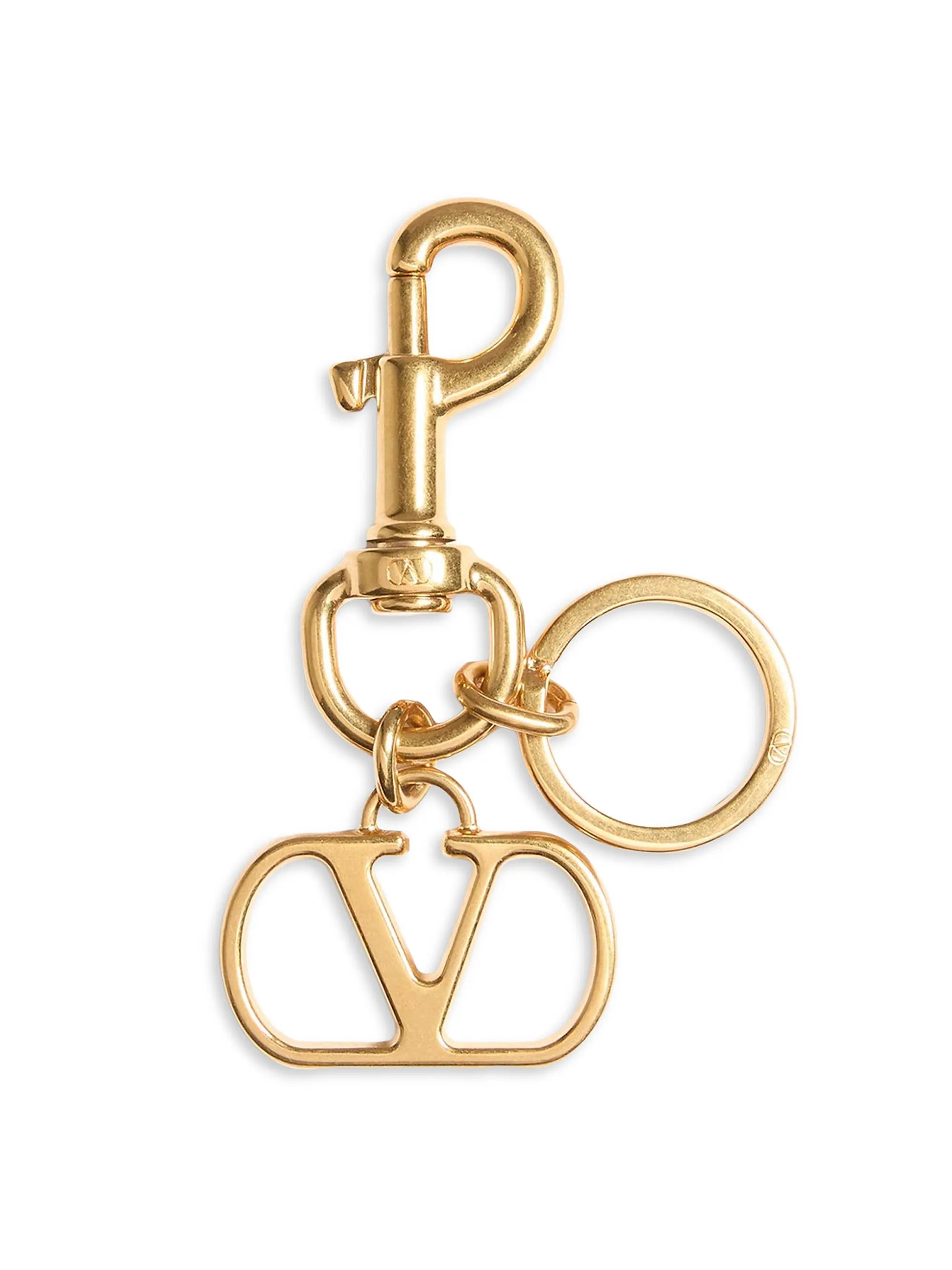 Valentino Garavani Vlogo Signature Metal Bag Charm with Key Ring