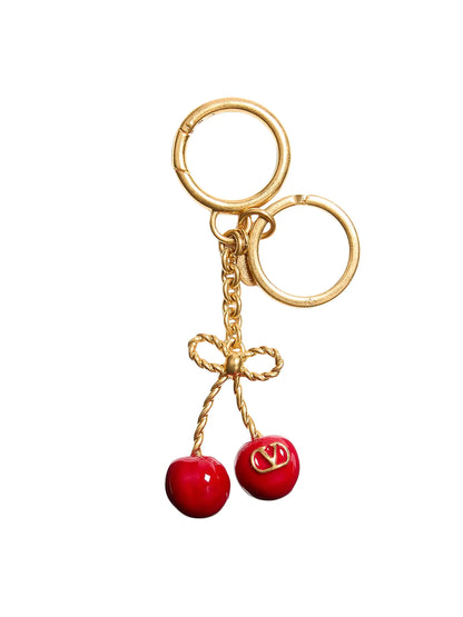 Valentino Garavani Chez Valentino Metal and Enamel Bag Charm with Key Ring