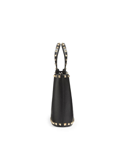 Valentino Garavani Rockstud Small Shopping Bag in Grainy Calfskin