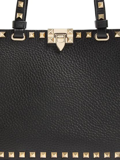 Valentino Garavani Rockstud Small Shopping Bag in Grainy Calfskin