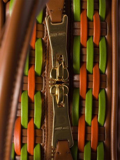 Miu Miu Beau Leather Top Handle Bag