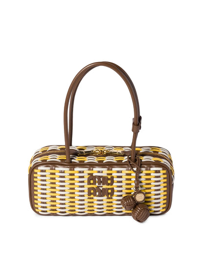 Miu Miu Beau Leather Top Handle Bag