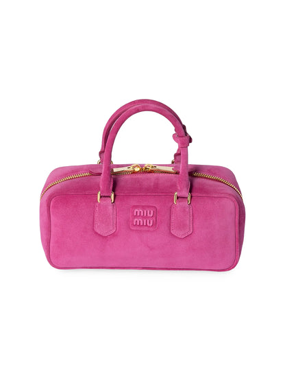 Miu Miu Arcadie Suede Top Handle Bag