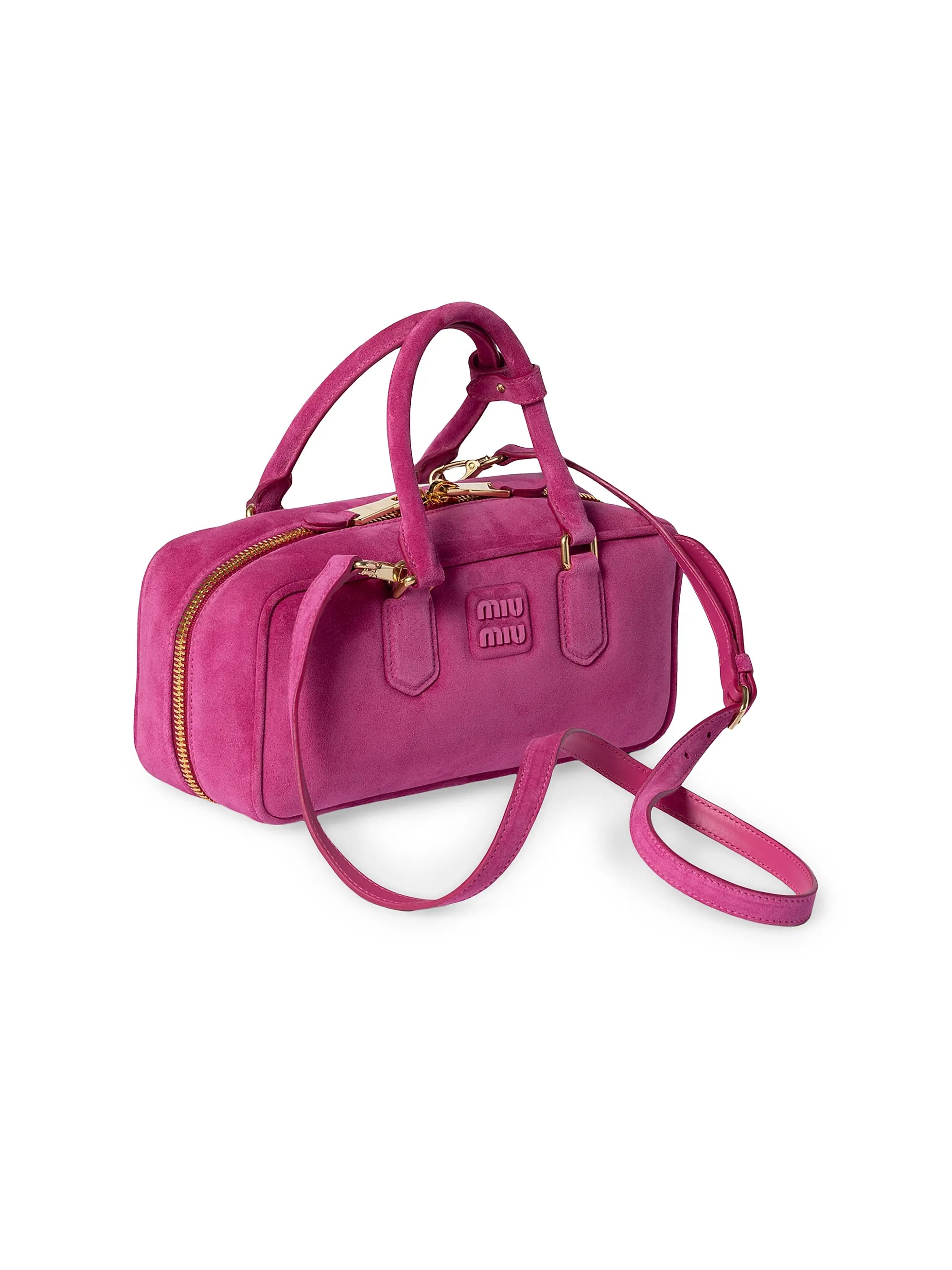 Miu Miu Arcadie Suede Top Handle Bag