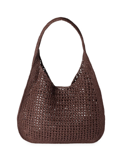 Miu Miu Raffia-Effect Woven Hobo Bag