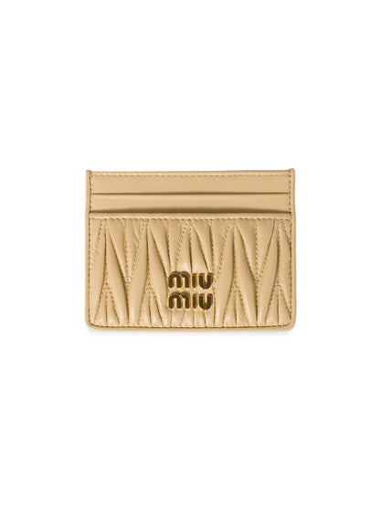 Miu Miu Matelassé Nappa Leather Card Holder