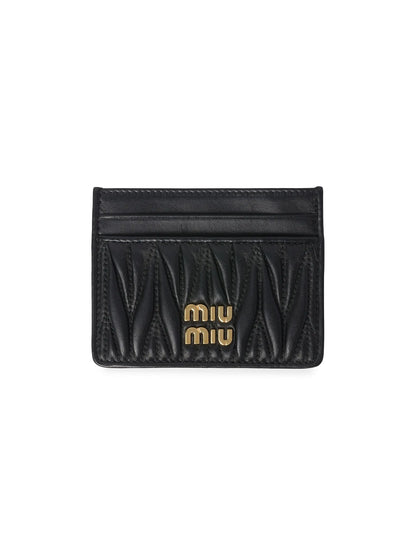 Miu Miu Matelassé Nappa Leather Card Holder