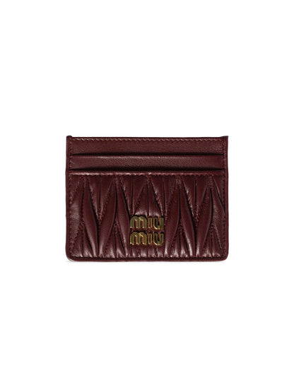 Miu Miu Matelassé Nappa Leather Card Holder