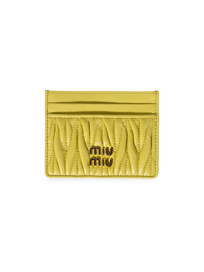 Miu Miu Matelassé Nappa Leather Card Holder